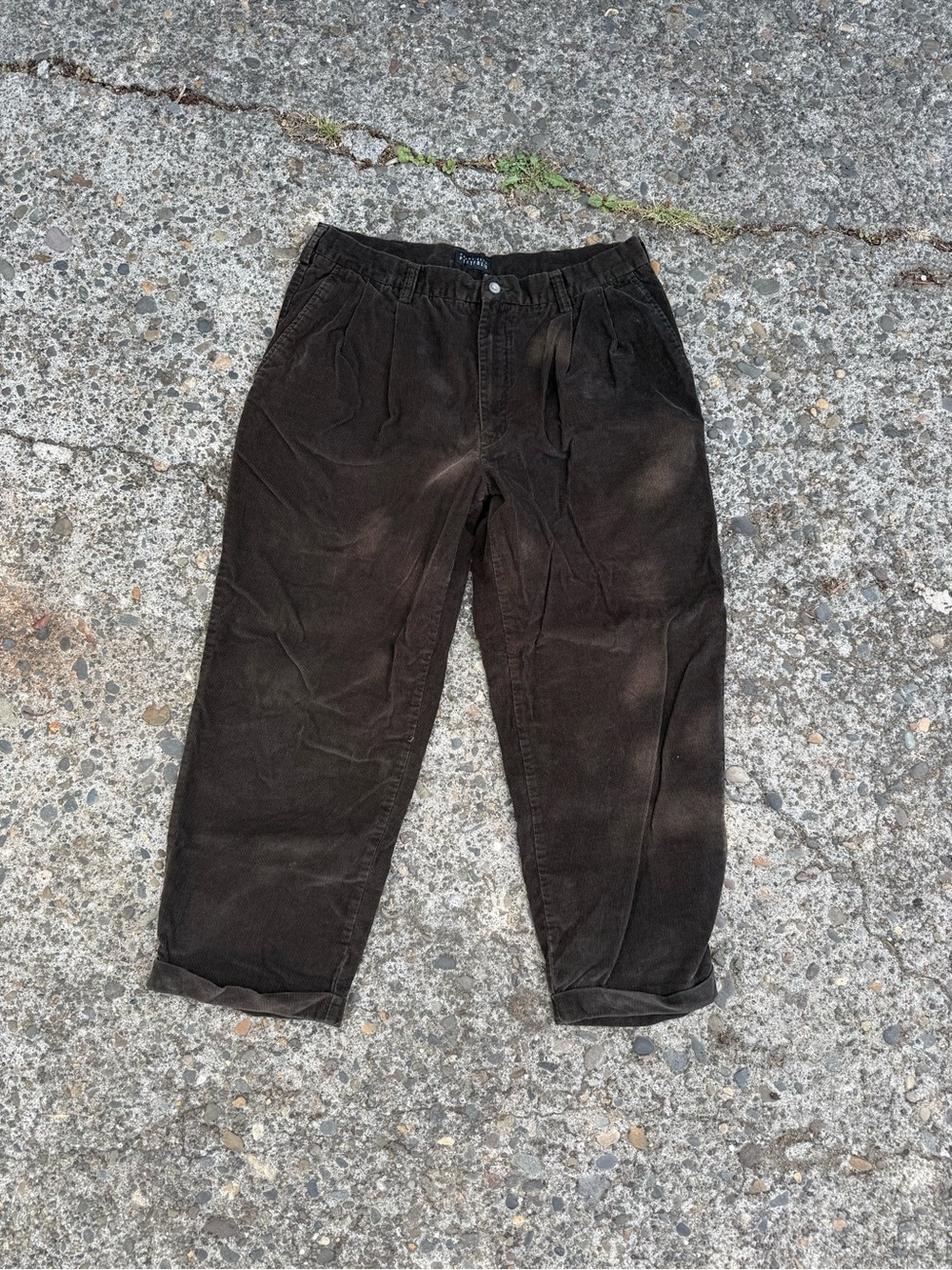 Men's Relaxed Corduroy Pants - Dark Brown